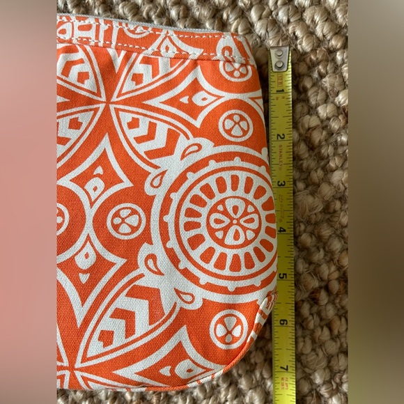 Donna Dixon “Cynthia” Orange Medallion Clutch, Pouch or Cosmetic Bag. - Picture 11 of 11